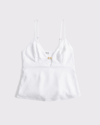 Women's Linen-Blend Beaded Cami | Women's New Arrivals | Abercrombie.com