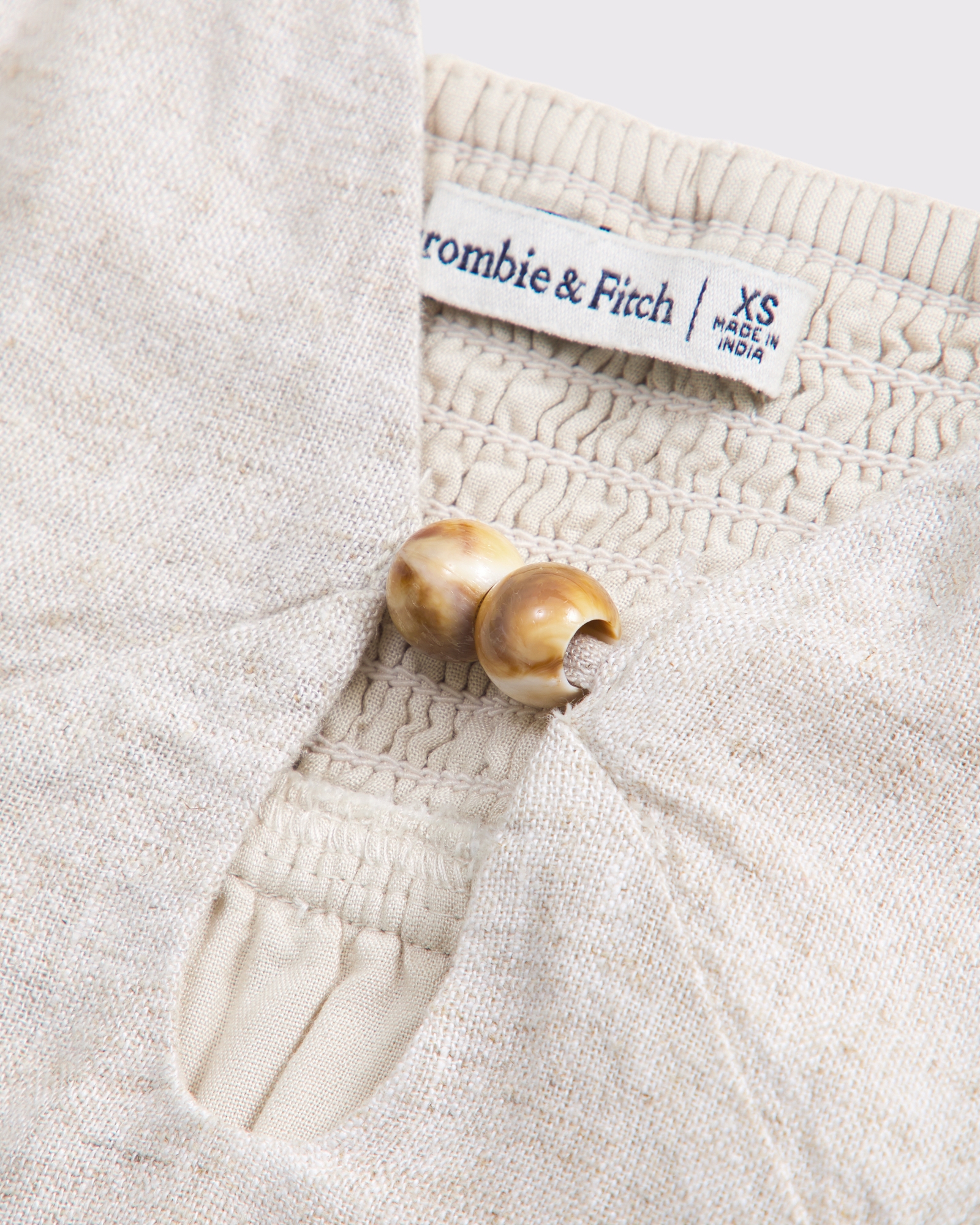 Linen-Blend Beaded Cami