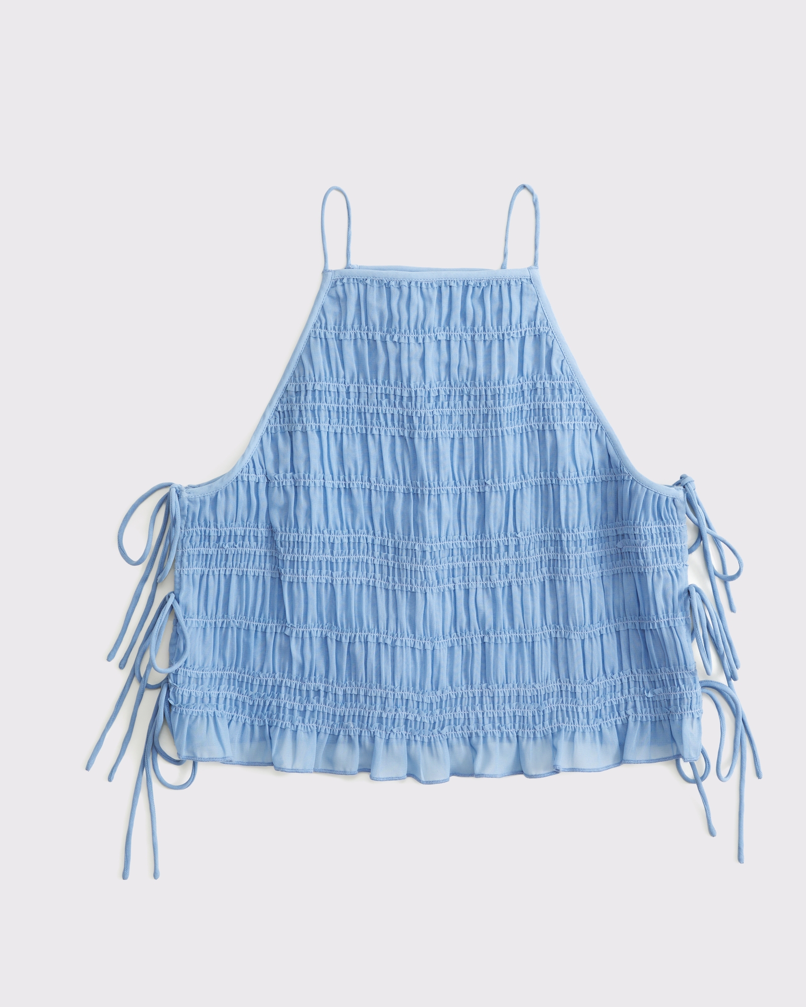 Apron Ruched Side-Tie Top