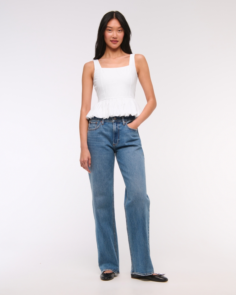Poplin Bubble Hem Tank