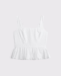 Poplin Bubble Hem Tank