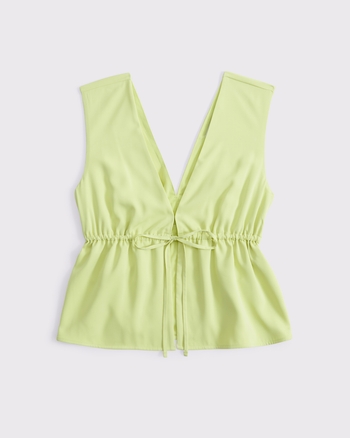 Plunge Tie-Front Top