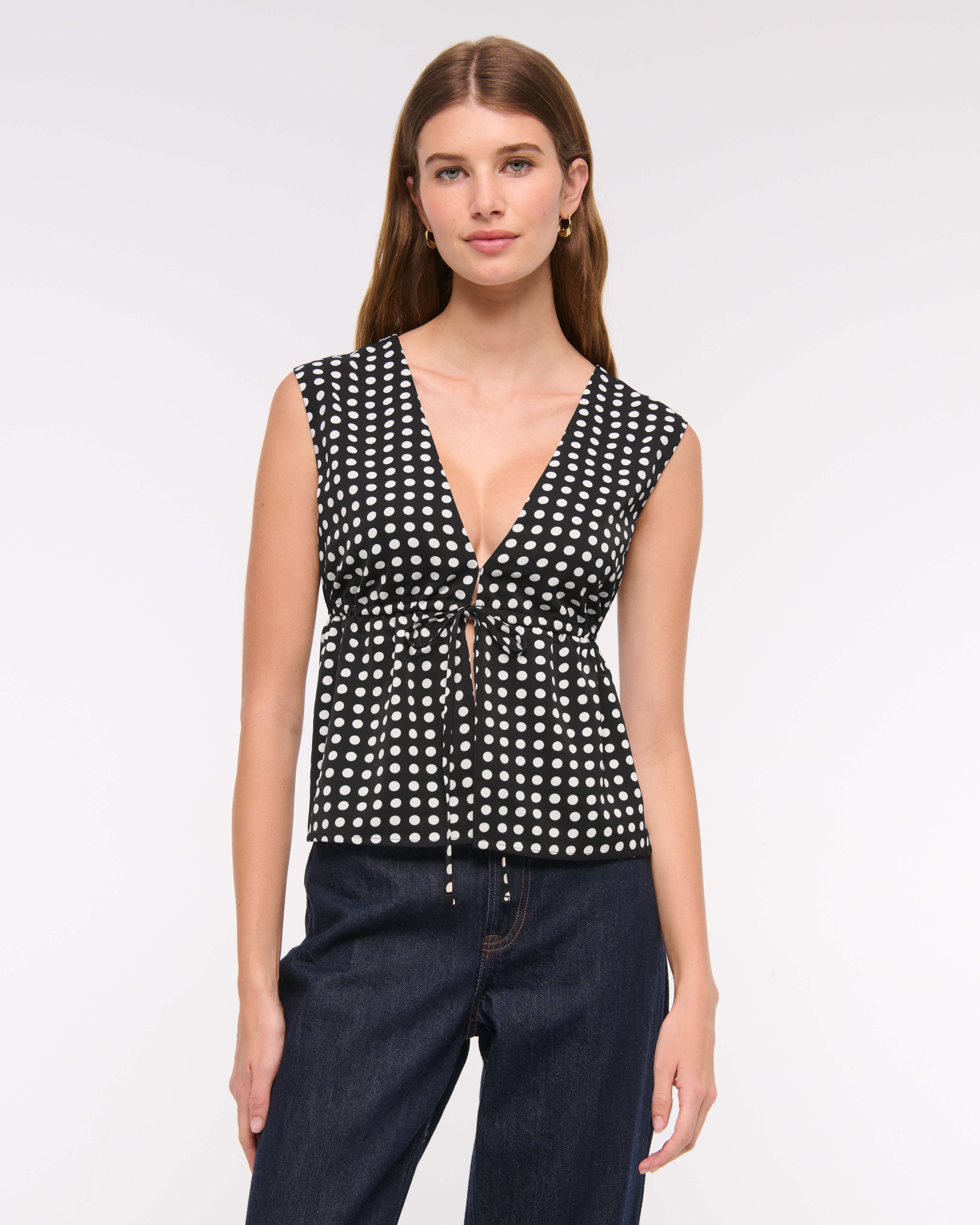 トップス MELT THE LADY tie neck ribbon blouse - トップス