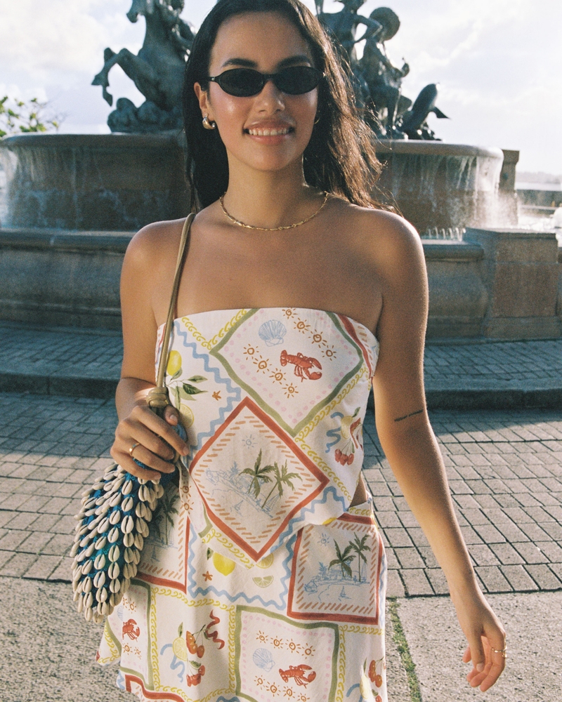 Bra-Free Strapless Scarf Tube Top