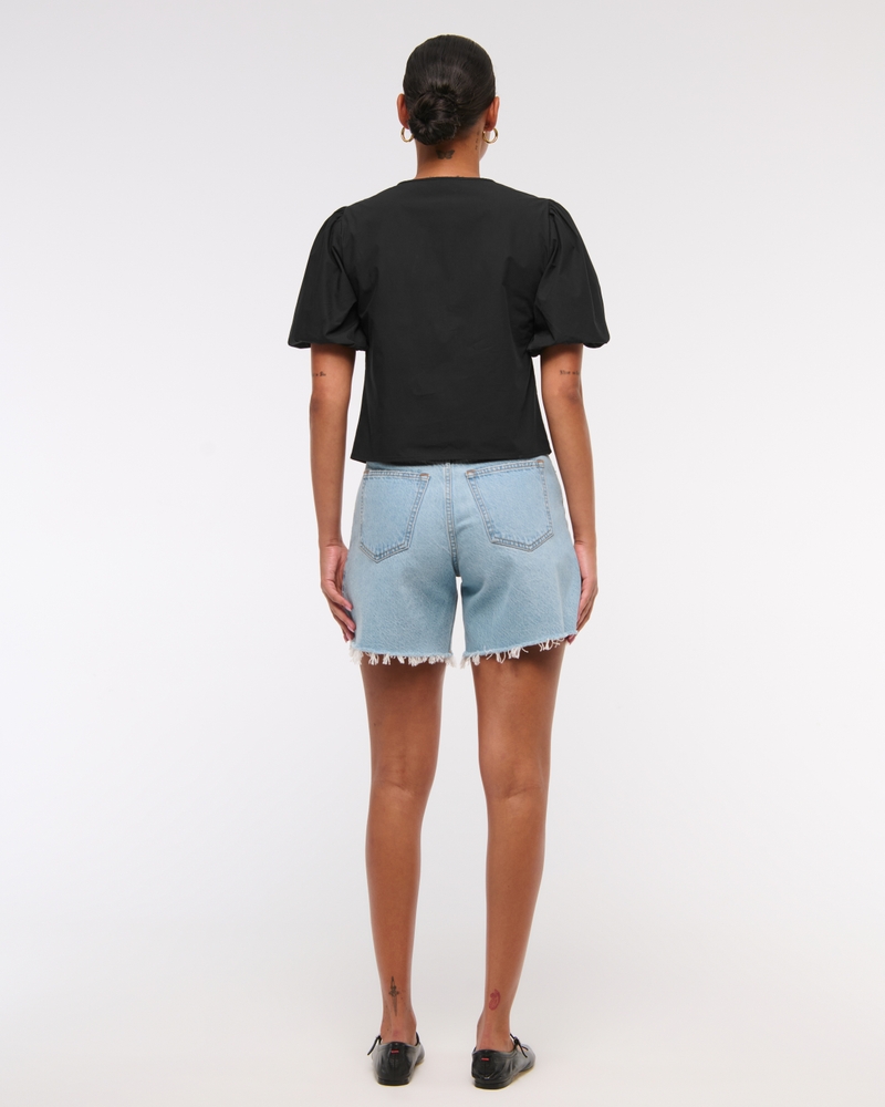 Short-Sleeve Tie-Front Top