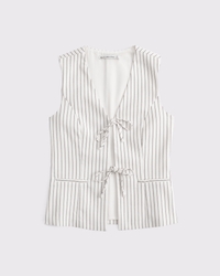 Tie-Front Tailored Vest