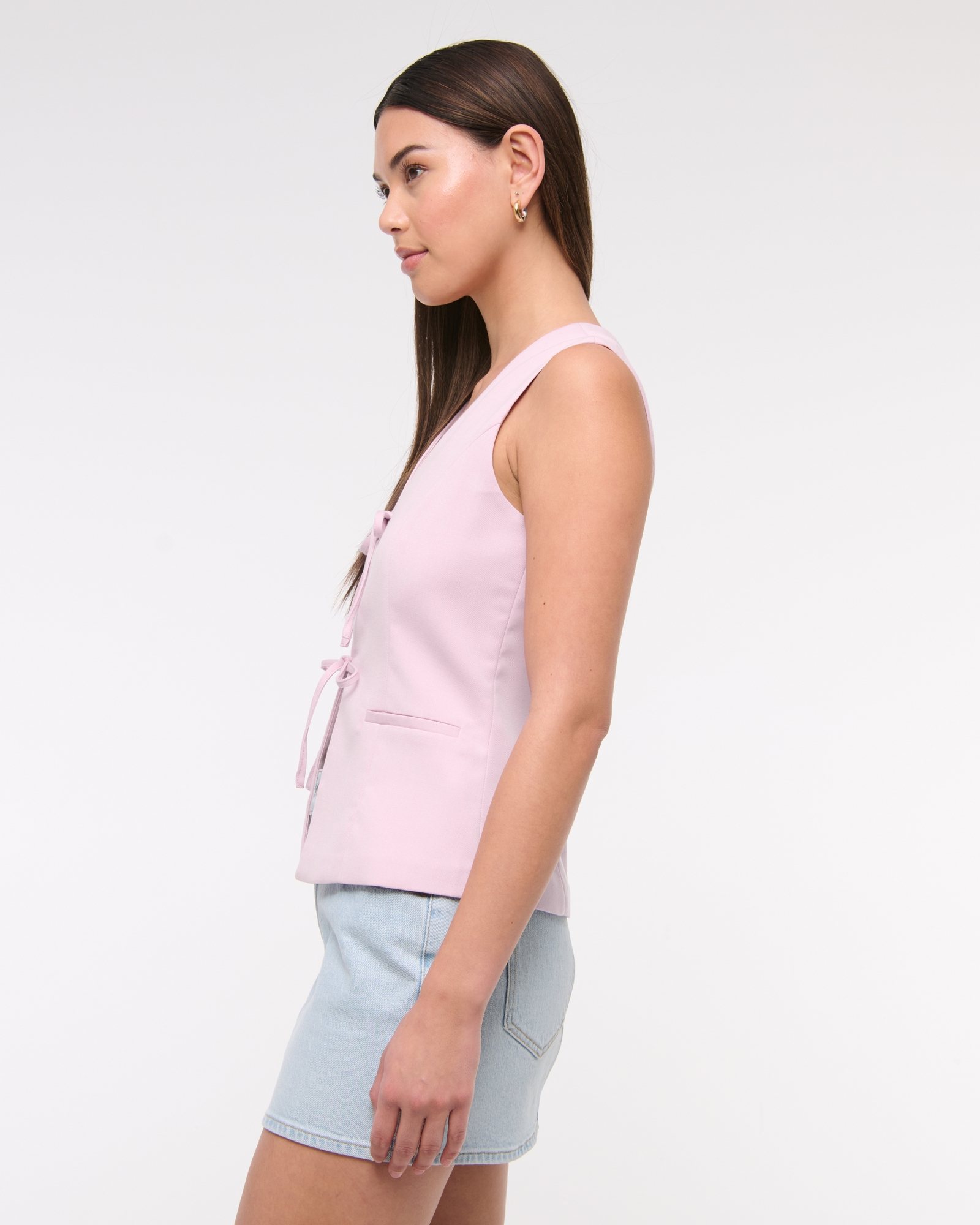 Women's Tie-Front Tailored Vest | Women's Tops | Abercrombie.com