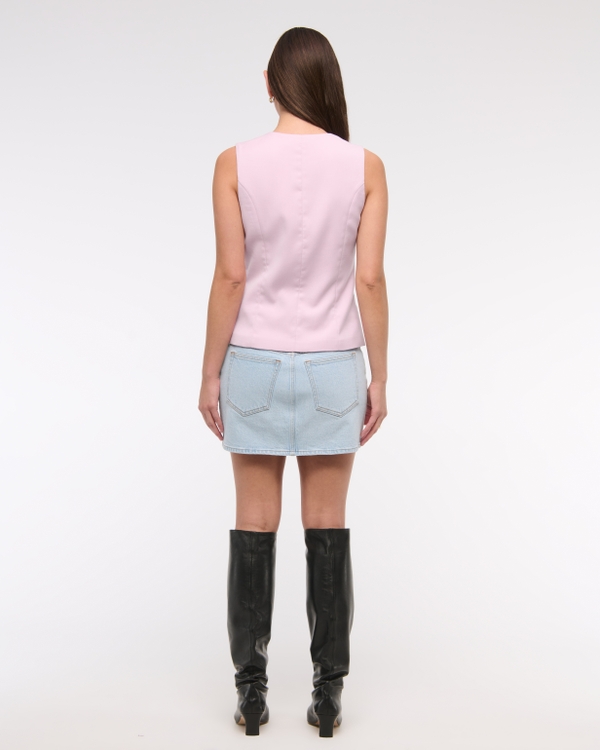 Tie-Front Tailored Vest