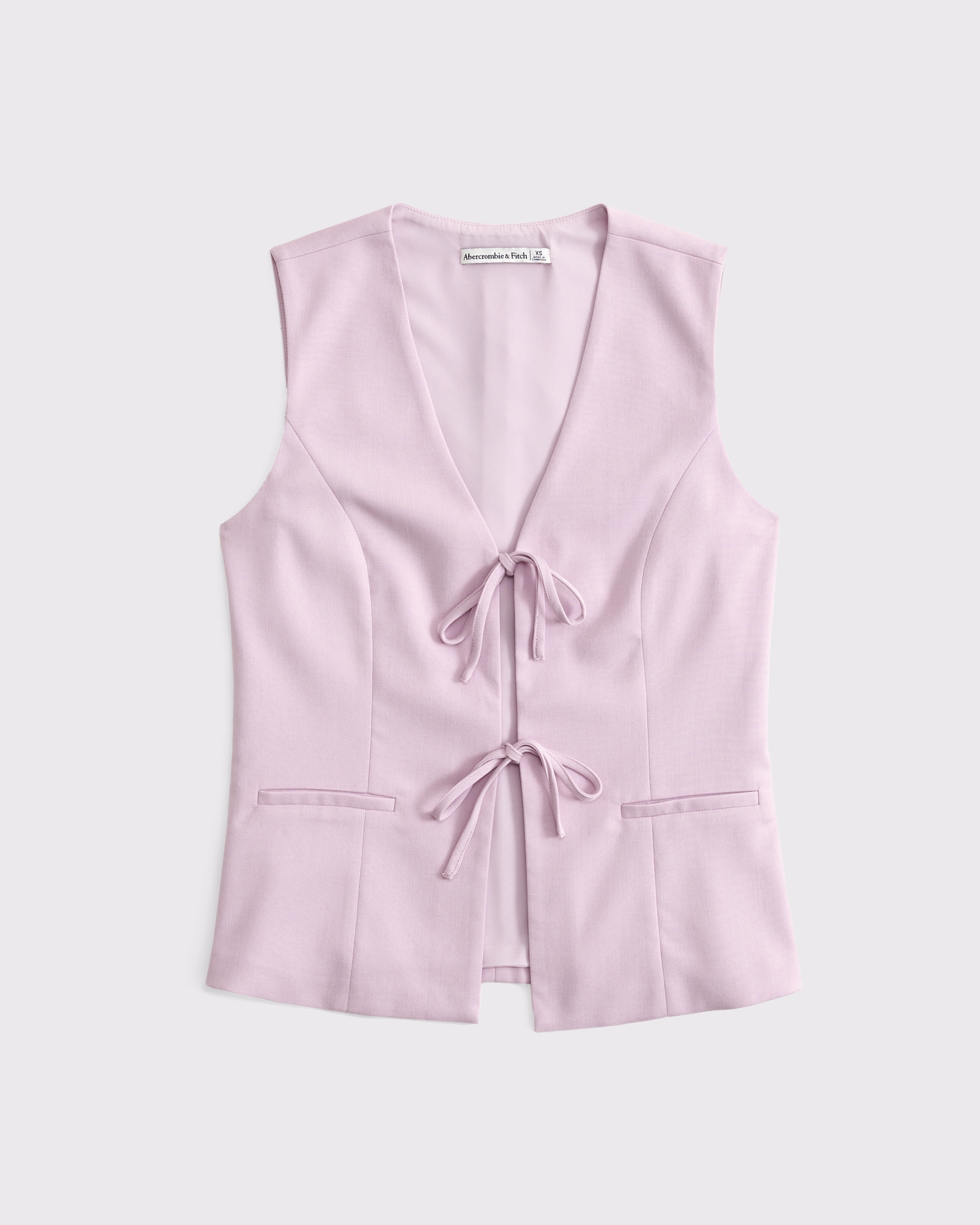 Women's Tie-Front Tailored Vest | Women's Tops | Abercrombie.com
