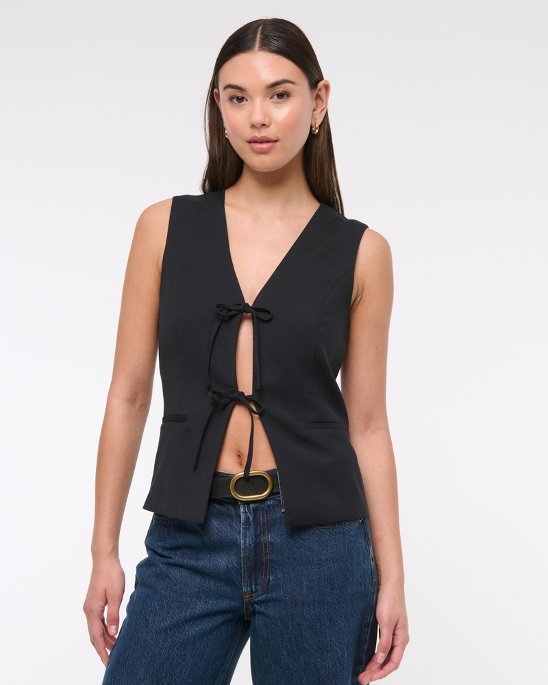 Tie-Front Tailored Vest - thumbnail 8