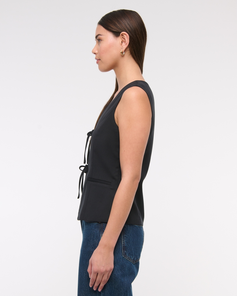 Tie-Front Tailored Vest - thumbnail 9