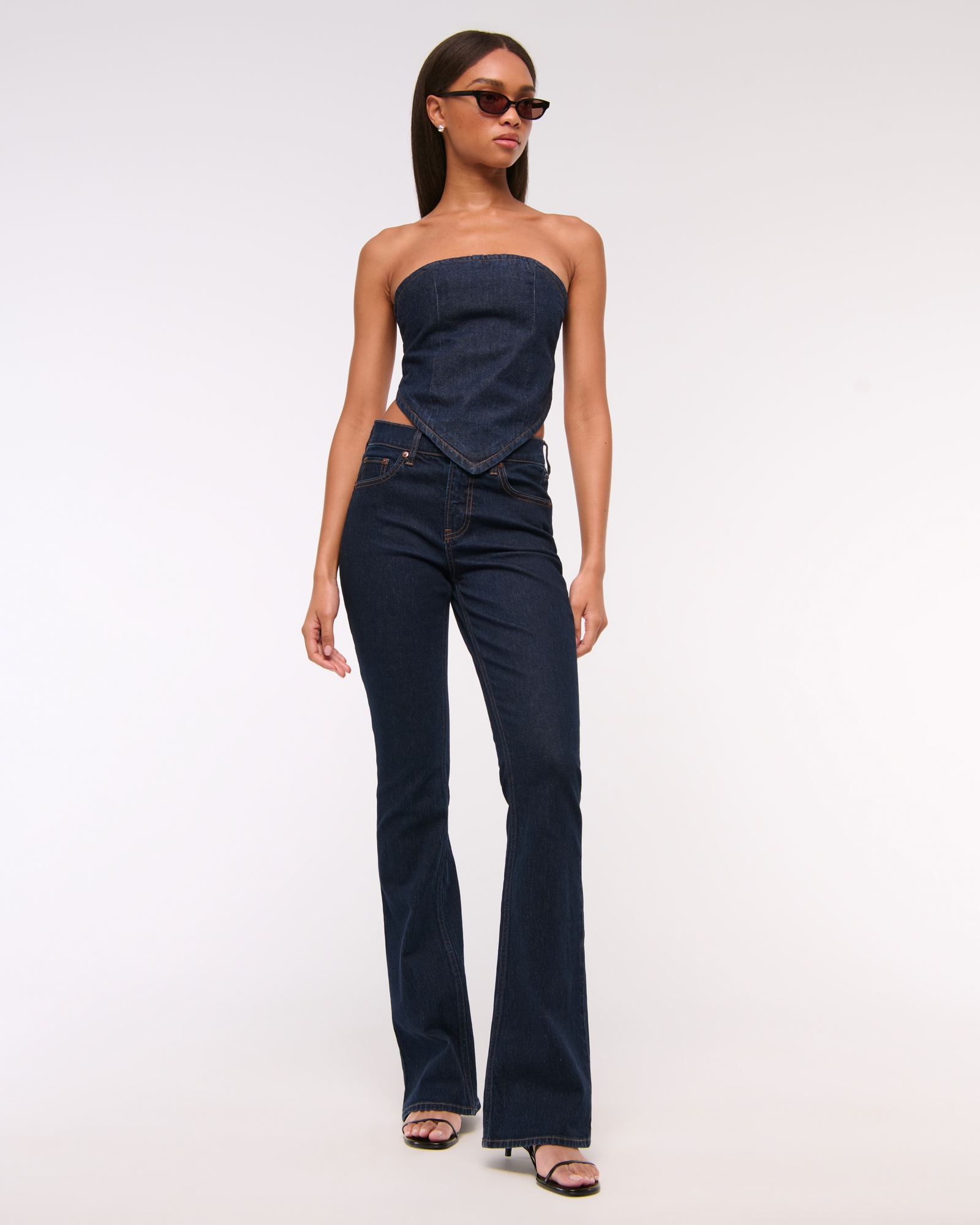 Pride Strapless Denim Scarf Top