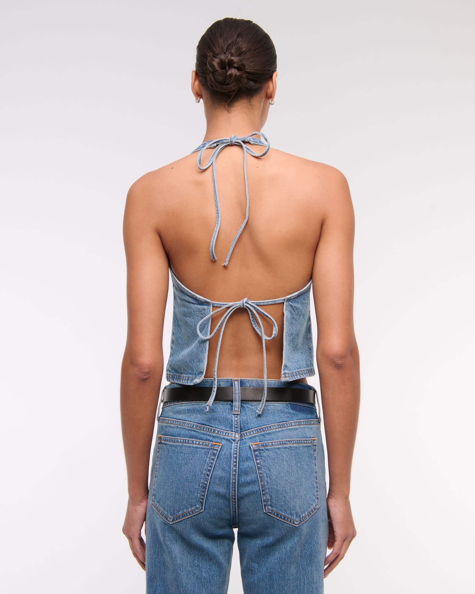 Denim Halter Vest