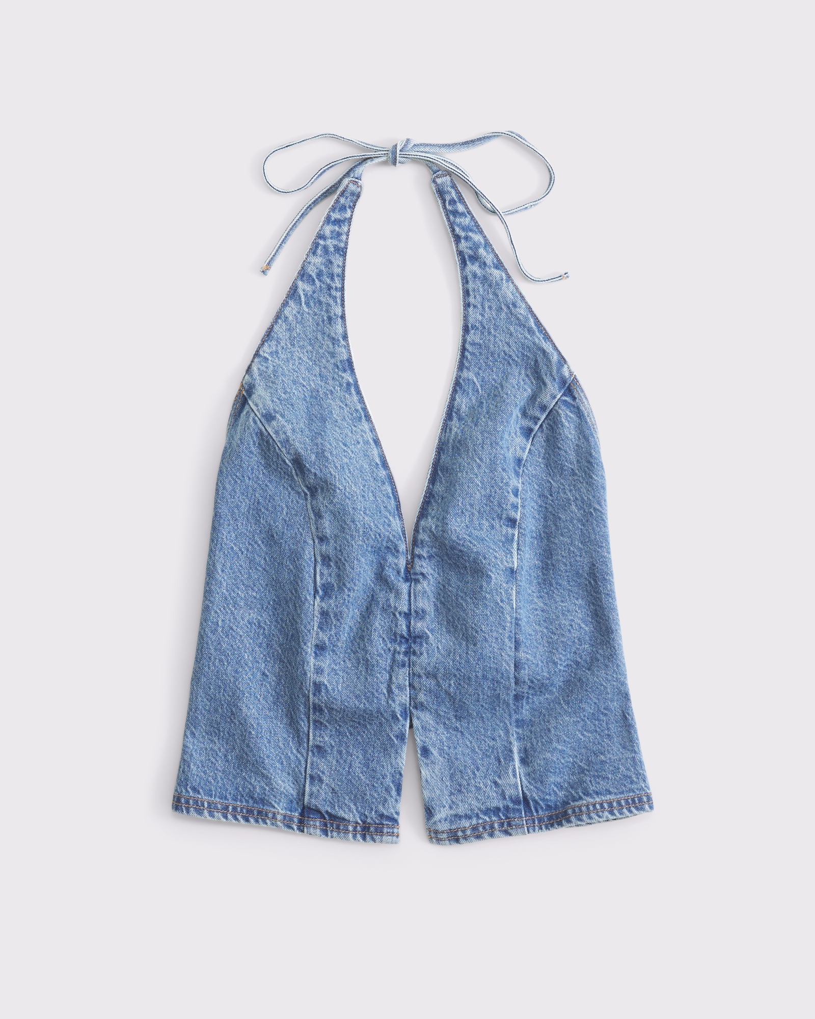 Denim Halter Vest