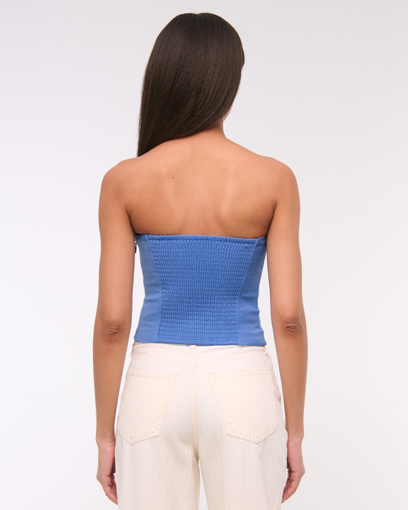 Strapless Cropped Tailored Vest