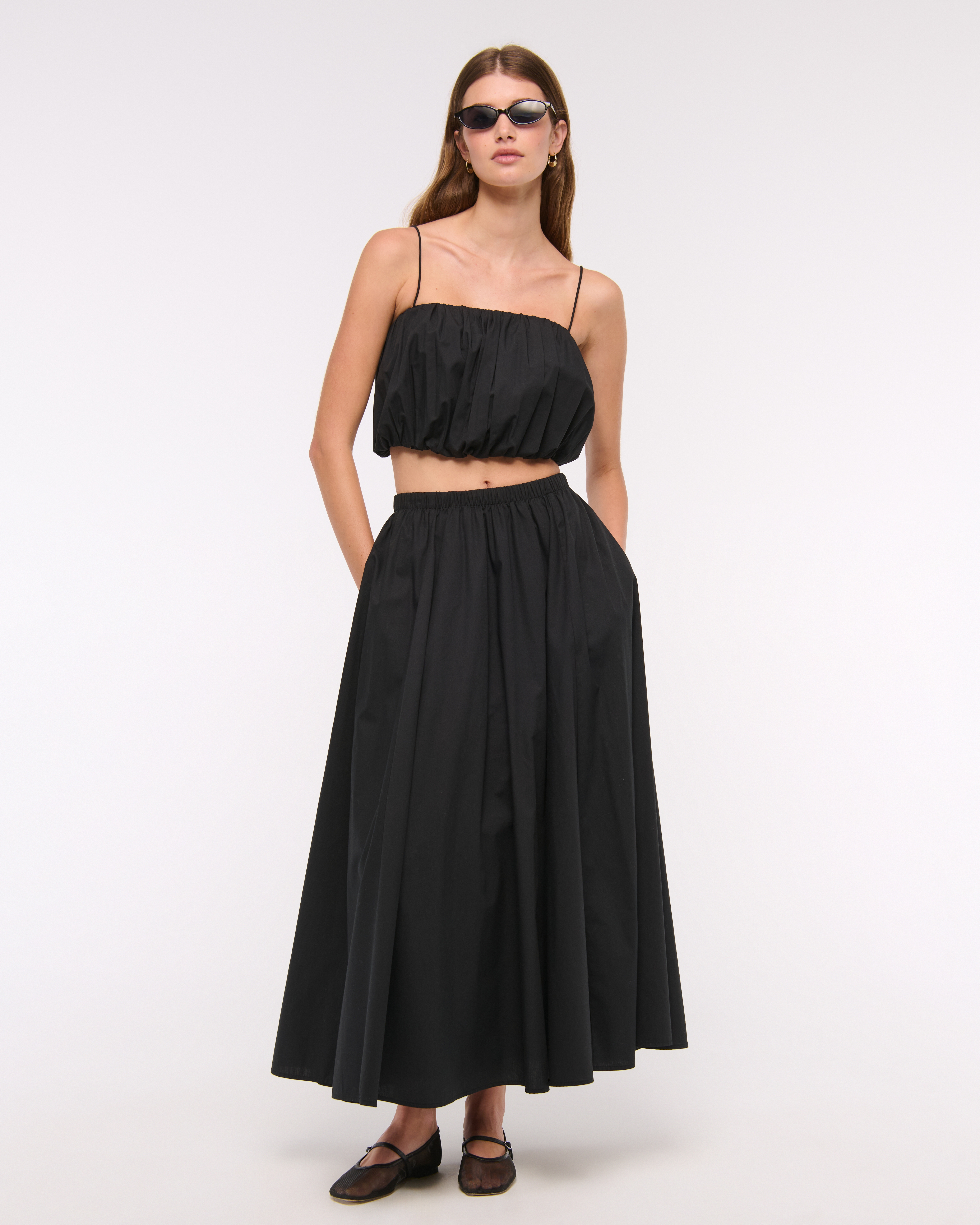 Женские топы Abercrombie & Fitch Cropped Bubble Hem Cami — фото 3