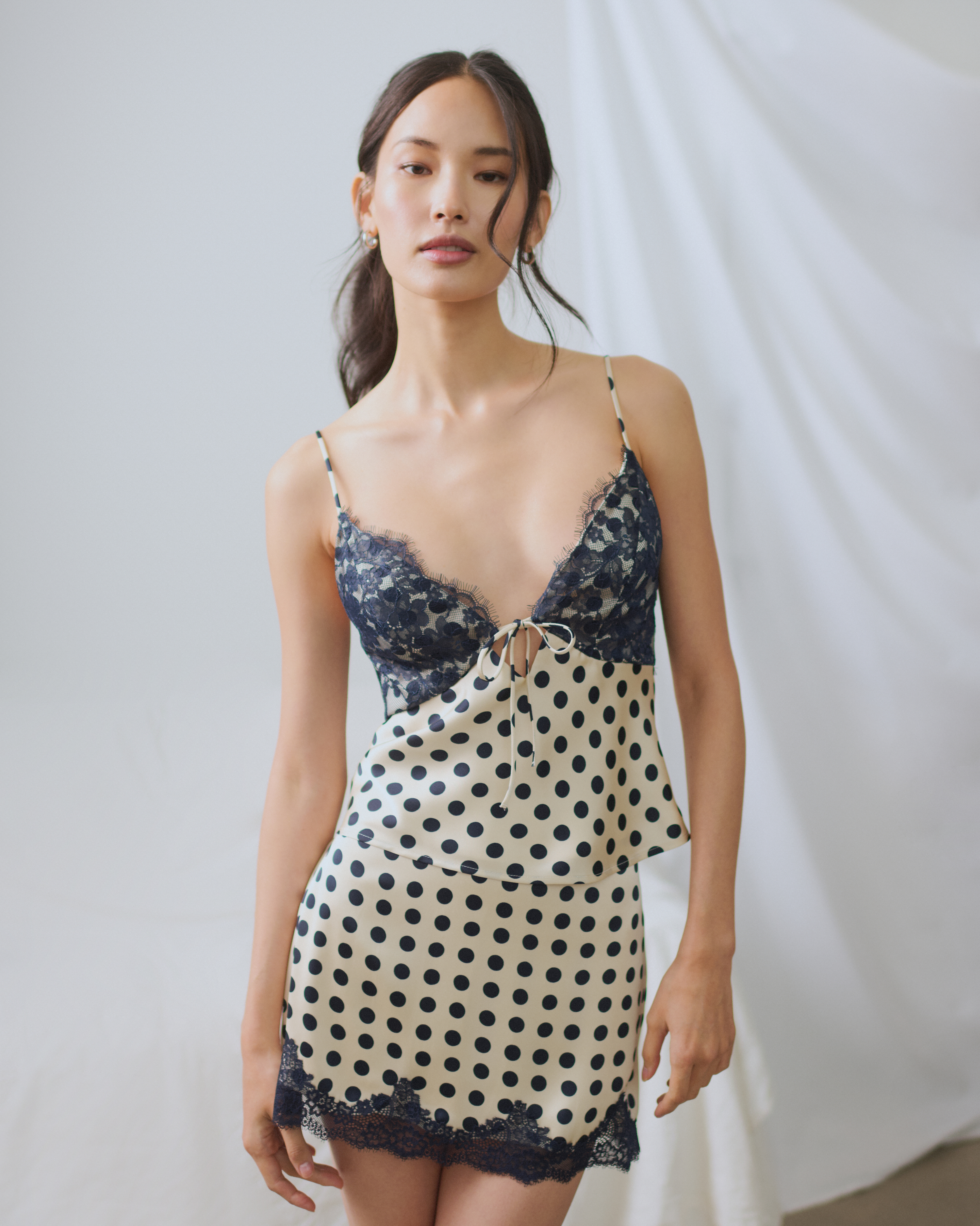 Women's Lace and Satin V-Neck Cami | Women's Clearance