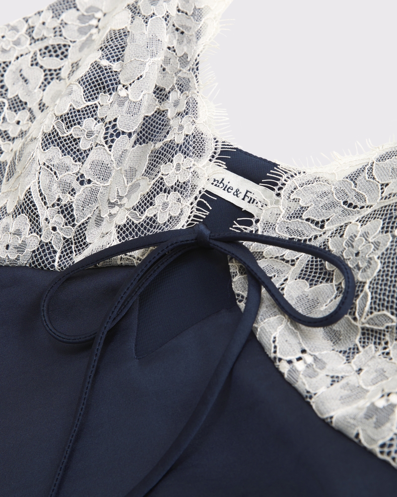 Lace and Satin V-Neck Cami