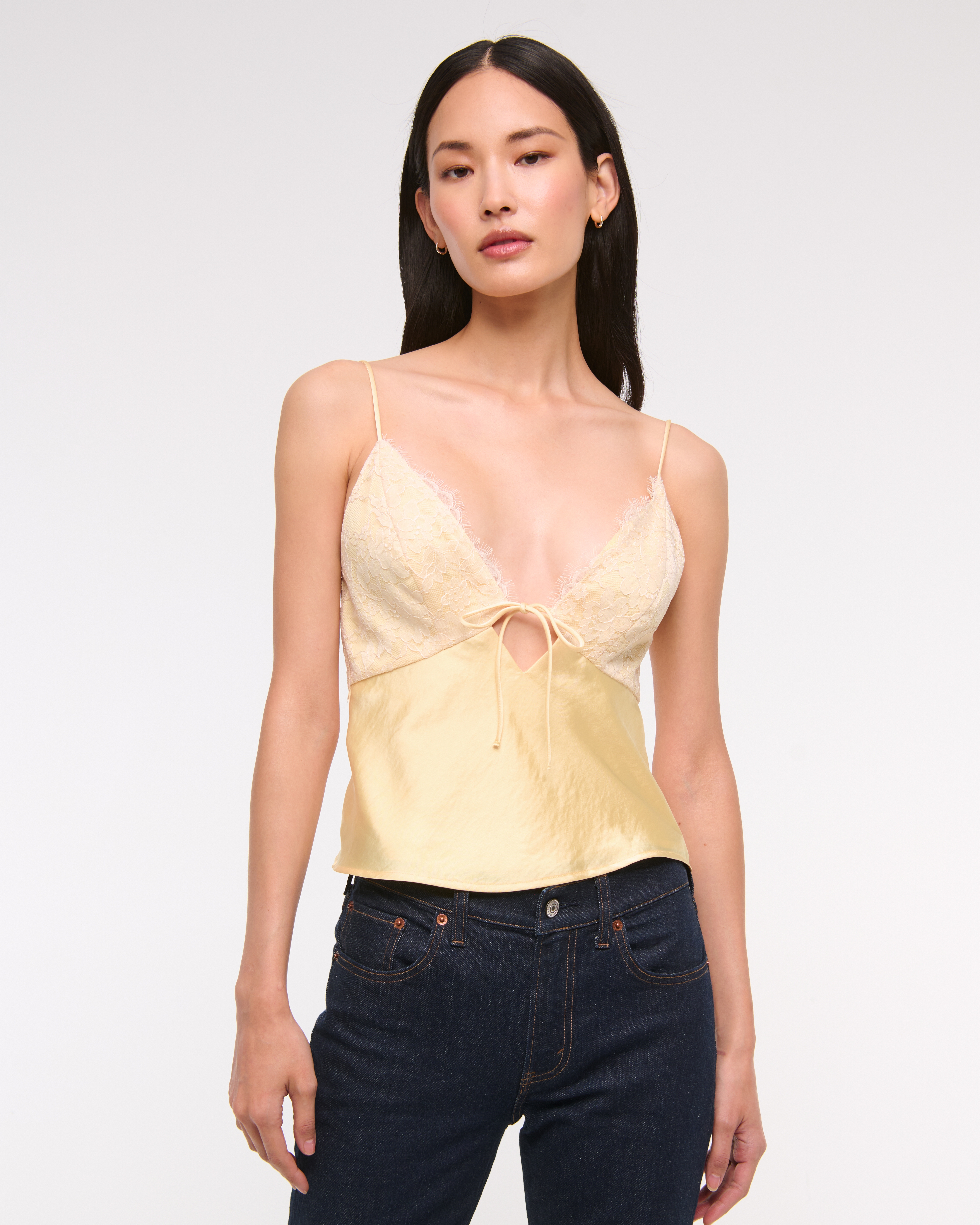 Amazon.com: Fuimsul Women Sexy Twist Front Satin Cami Top Summer Strappy  Deep V Neck Backless Sleeveless Slim Fitted Solid Cami Tank Baby Pink :  Clothing, Shoes & Jewelry