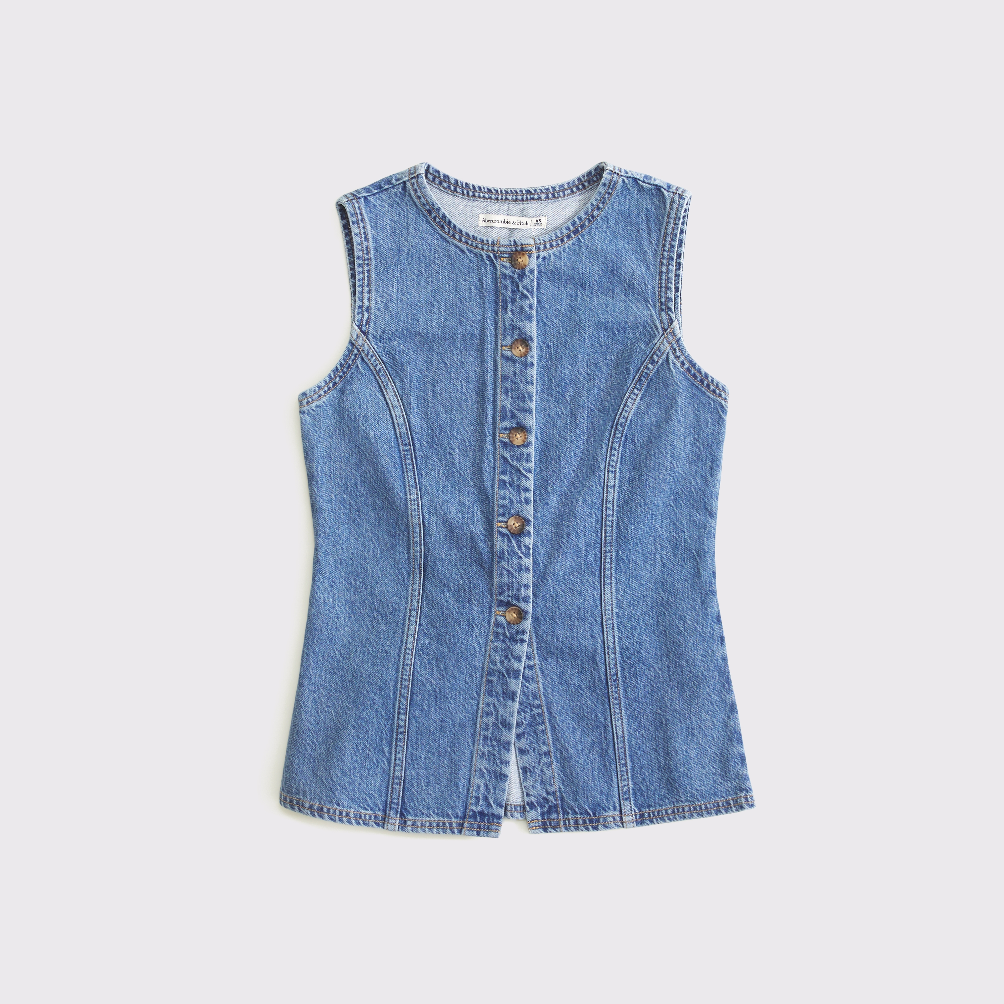 Women's Denim Vest | Women's Tops | Abercrombie.com