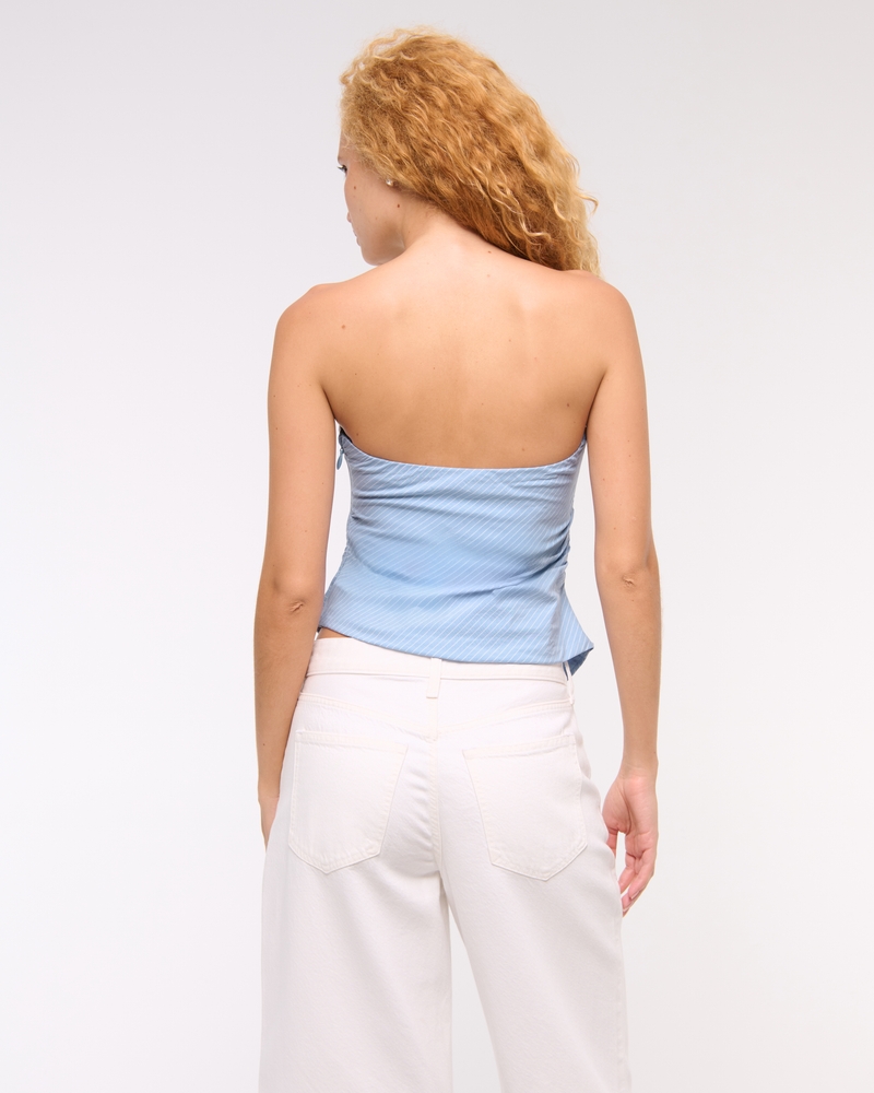Asymmetrical Strapless Top