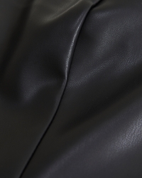 Strapless Vegan Leather Peplum Top