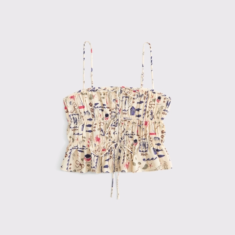 Женские топы Abercrombie & Fitch Ruched Tie-Front Cami