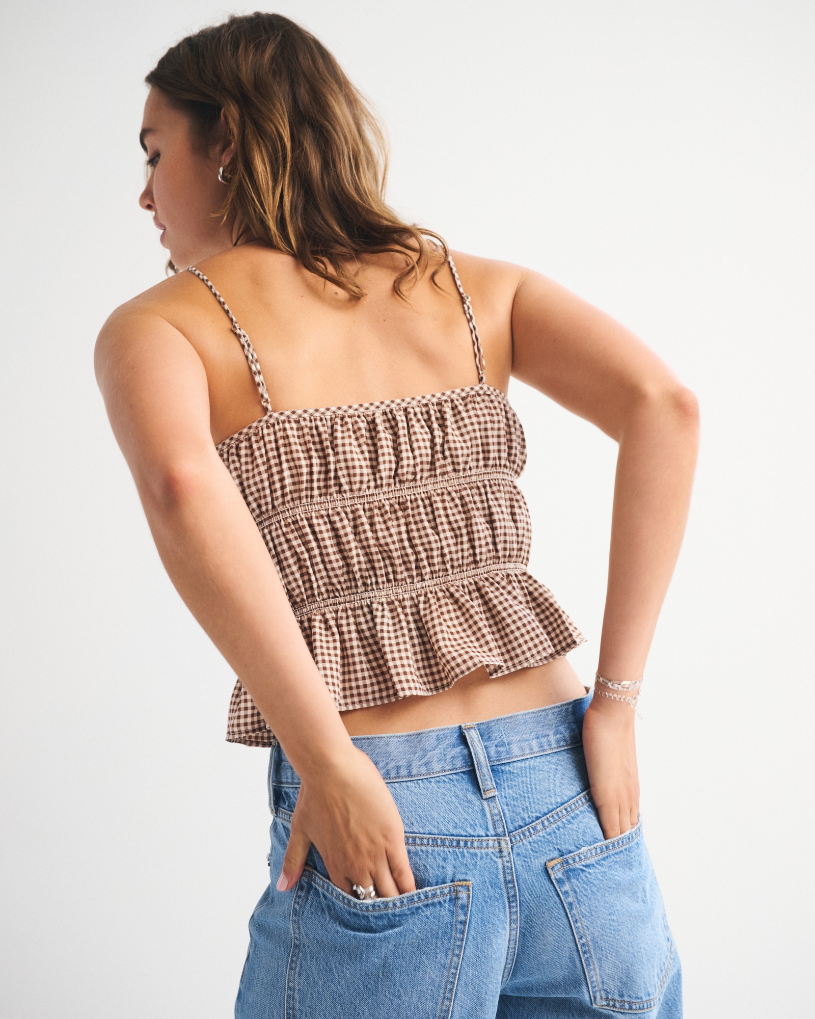 Ruched Tie-Front Cami