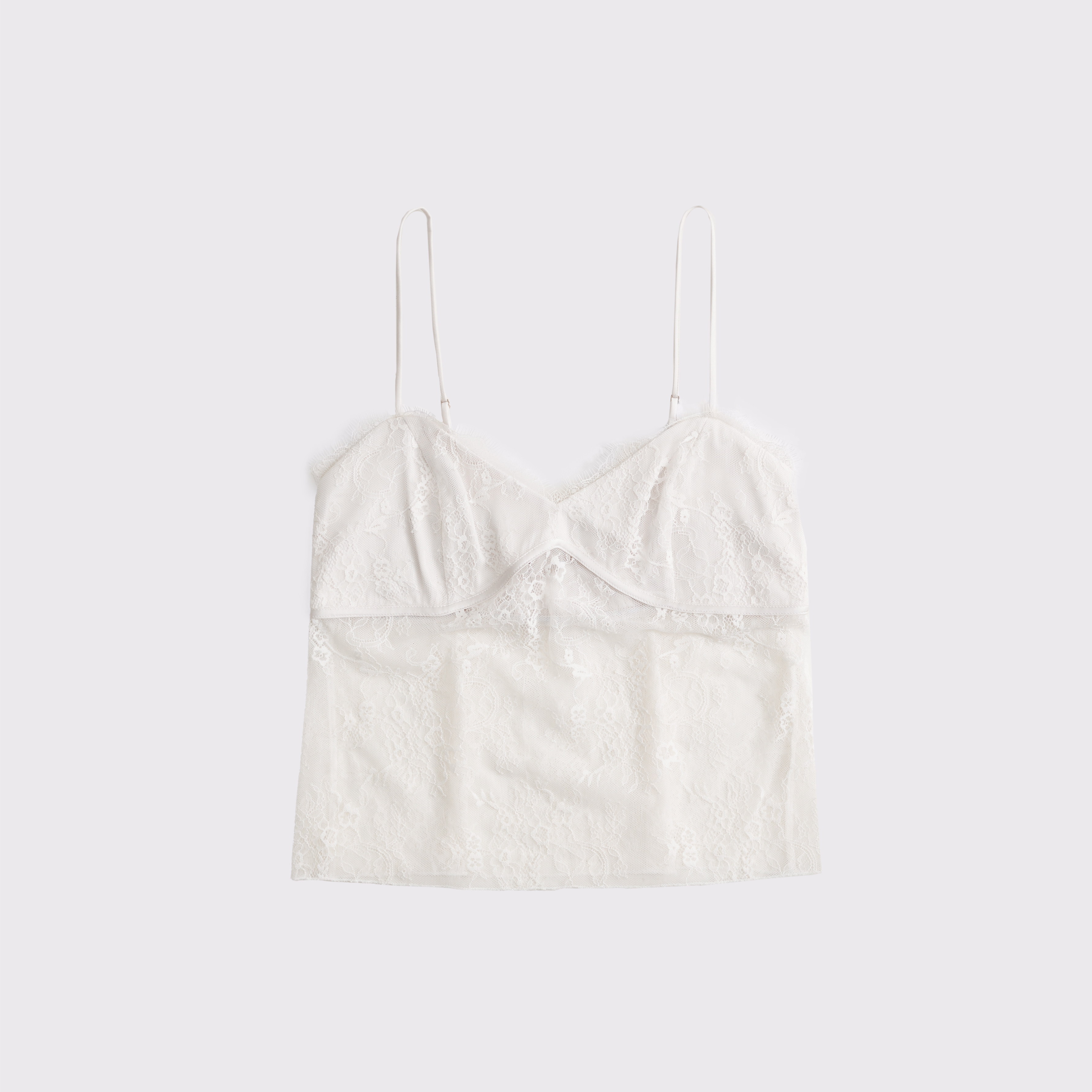 Abercrombie & Fitch Lace Babydoll Cami In White
