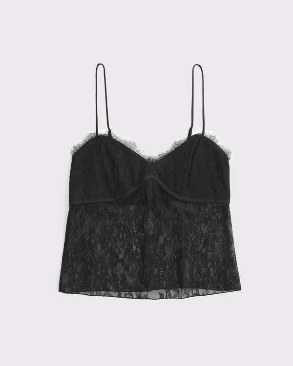 トップス babylclub BMC Shiny doll top(black) Women's Lace Babydoll Cami | Women's Clearance | Abercrombie.com