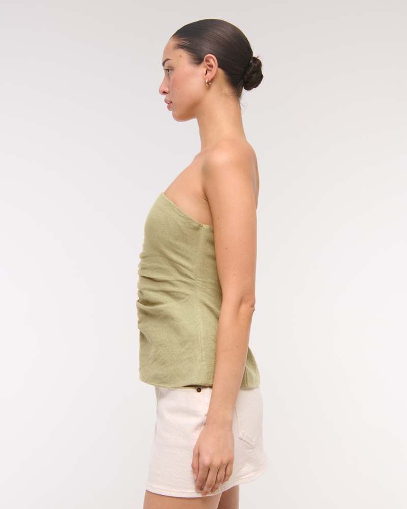 Linen-Blend Tube Top