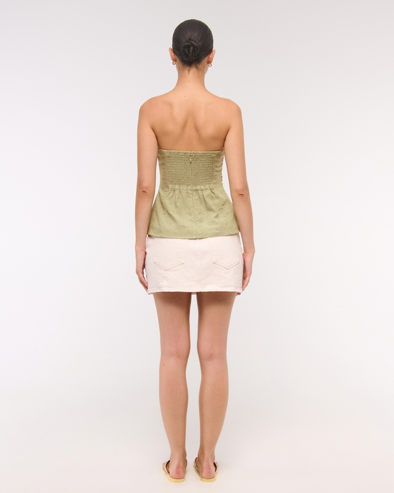 Linen-Blend Tube Top