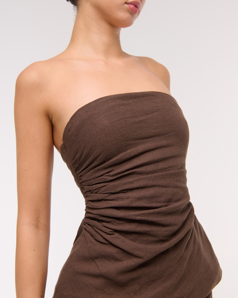 Linen-Blend Tube Top