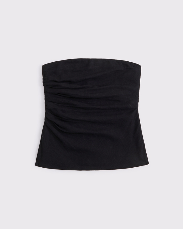 Linen-Blend Tube Top