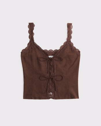 トップス COMBINATION LACE TOP AMERI VINTAGE COMBINATION LACE TOP