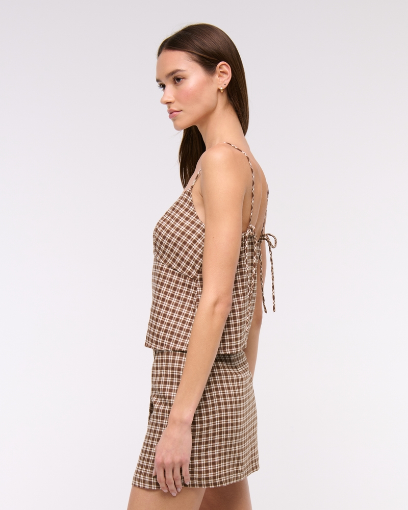 Linen-Blend Babydoll Cami