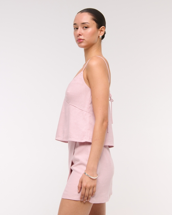 Linen-Blend Babydoll Cami
