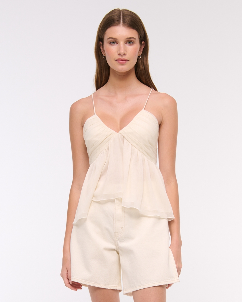 V-Neck Ruched Cami