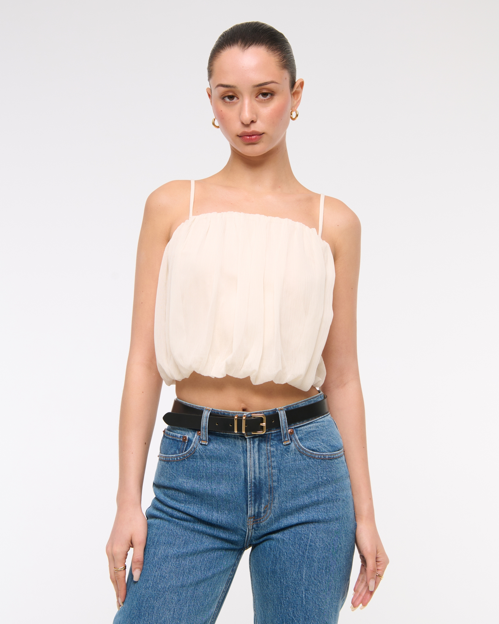 Sheer Bubble Hem Cami