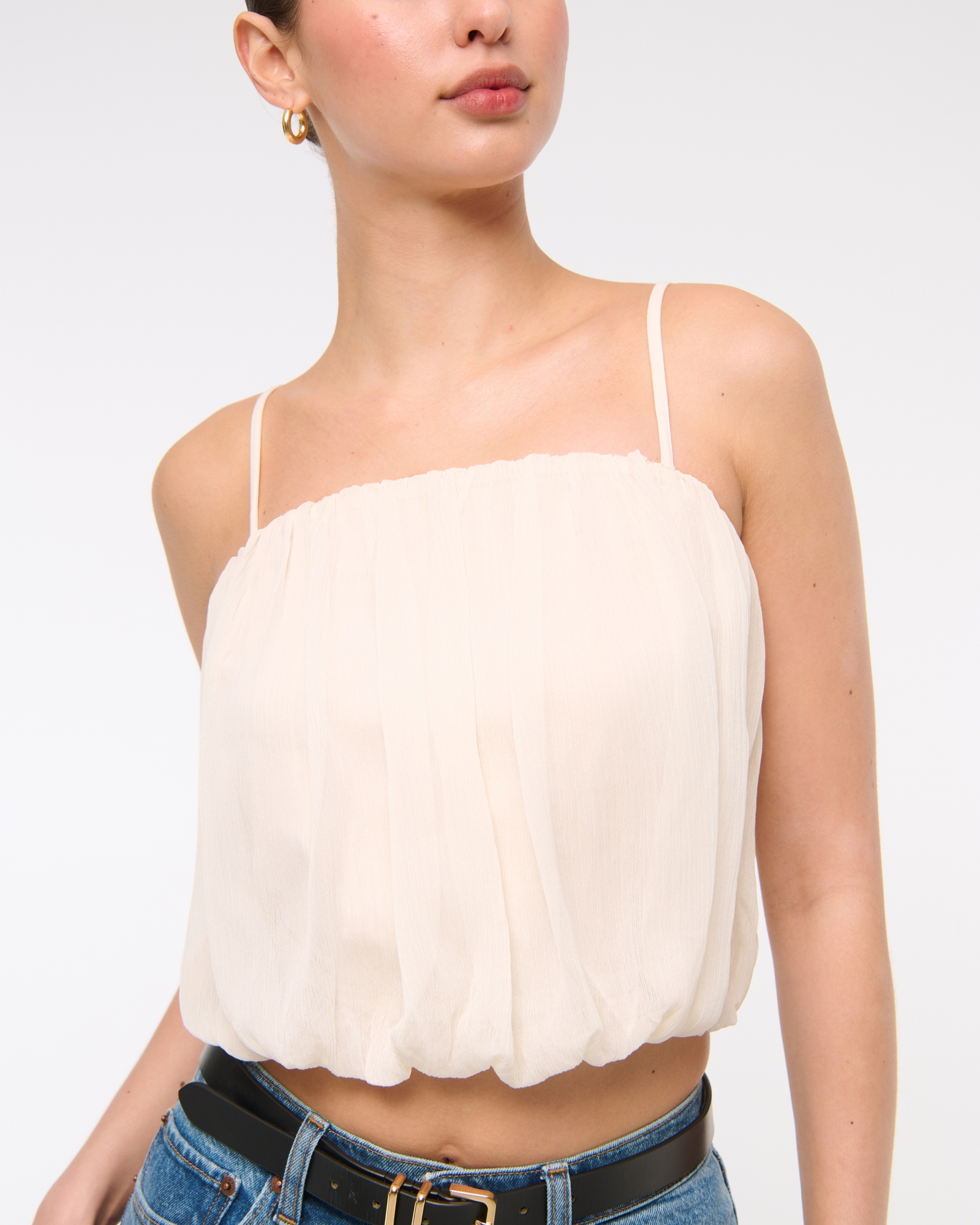 Sheer Bubble Hem Cami