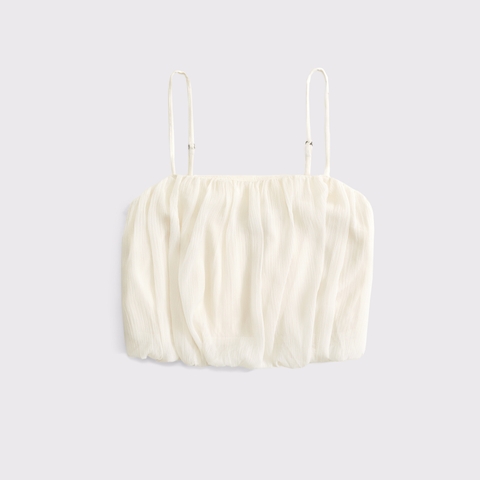 Женские топы Abercrombie & Fitch Sheer Bubble Hem Cami