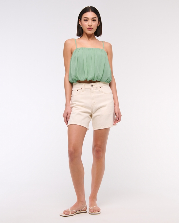 Sheer Bubble Hem Cami