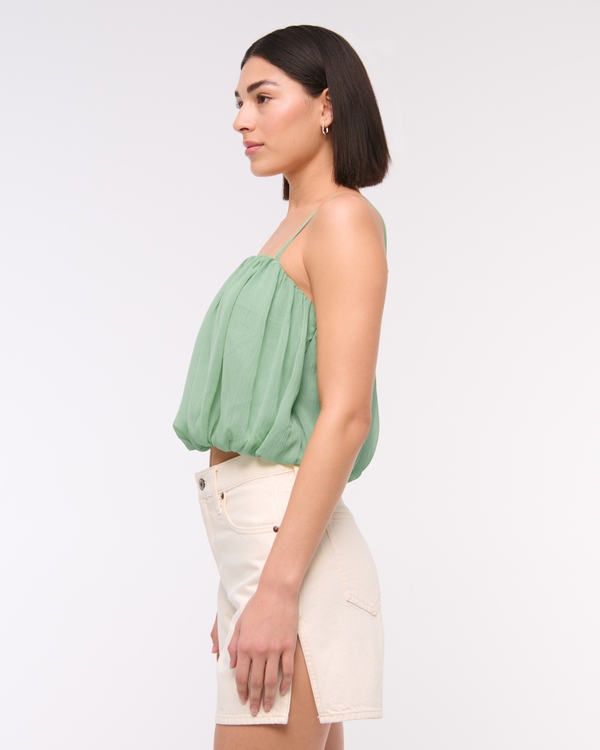 Women's Sheer Bubble Hem Cami | Women's Clearance | Abercrombie.com