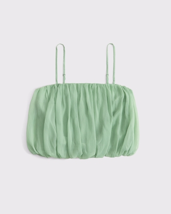 Women's Sheer Bubble Hem Cami | Women's Tops | Abercrombie.com