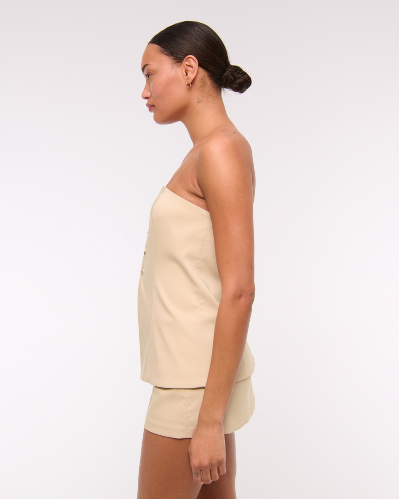 Strapless Button-Through Vest