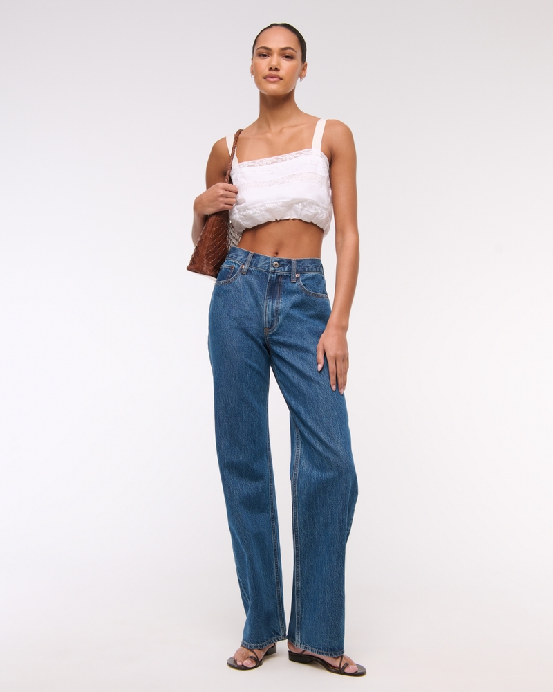 Cropped Lace Bubble Hem Cami