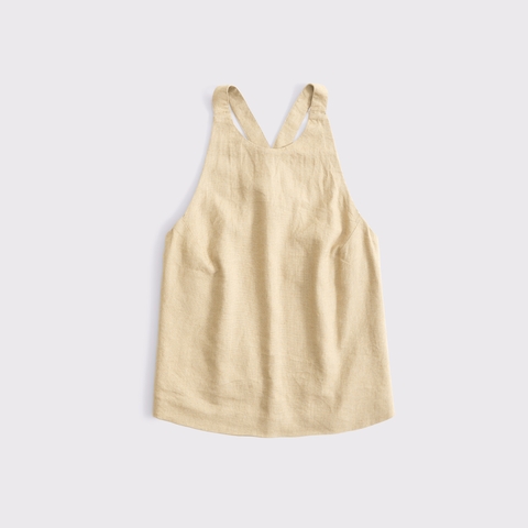 Женские топы Abercrombie & Fitch Linen-Blend Open-Back Set Top