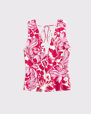 Linen-Blend Tie-Back Set Top from Abercrombie & Fitch - $32.99