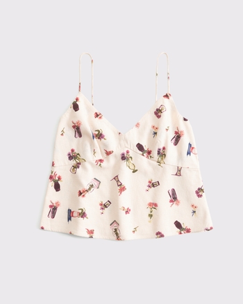 Linen-Blend Babydoll Cami from Abercrombie & Fitch - $22.99