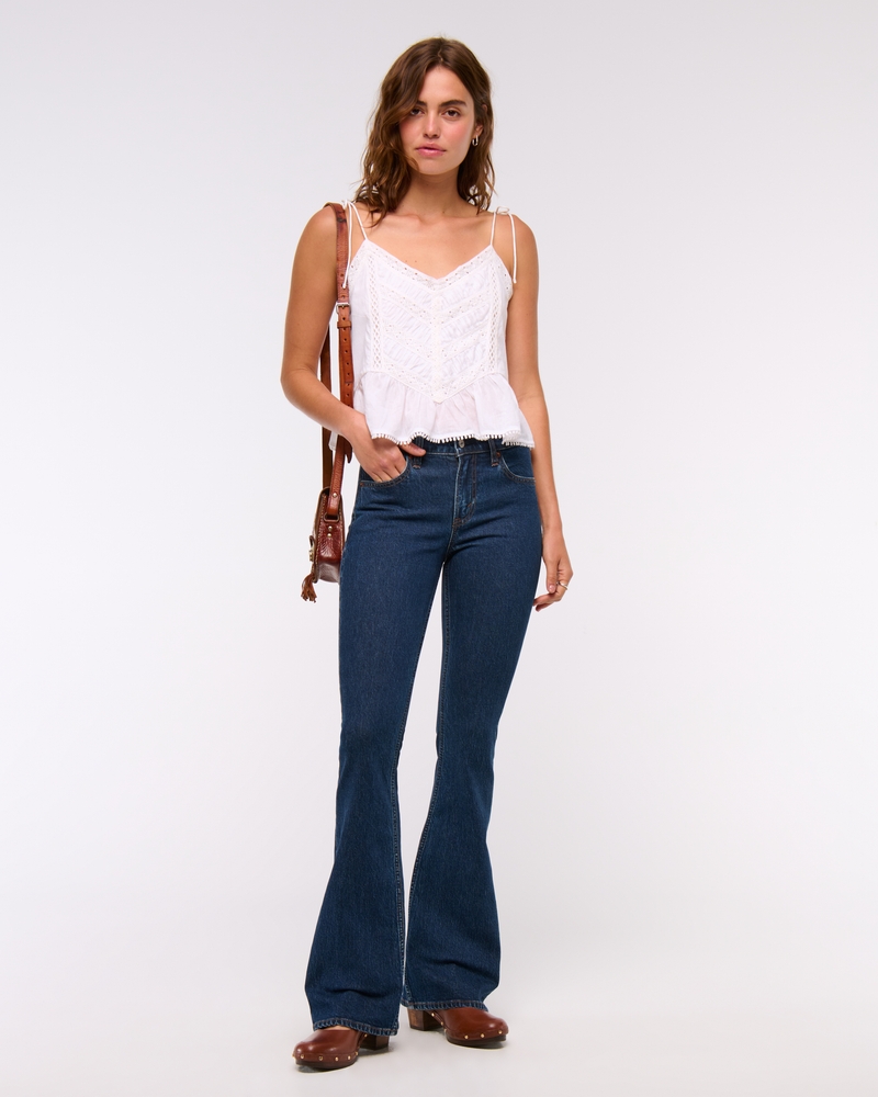 Lace-Trim Tie-Strap Cami